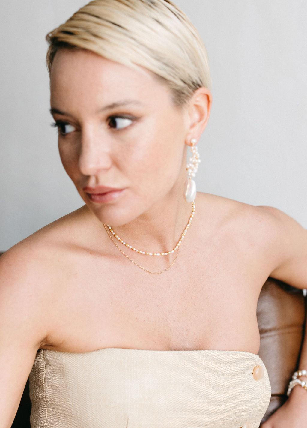 Max pikad kõrvarõngad pärlitega