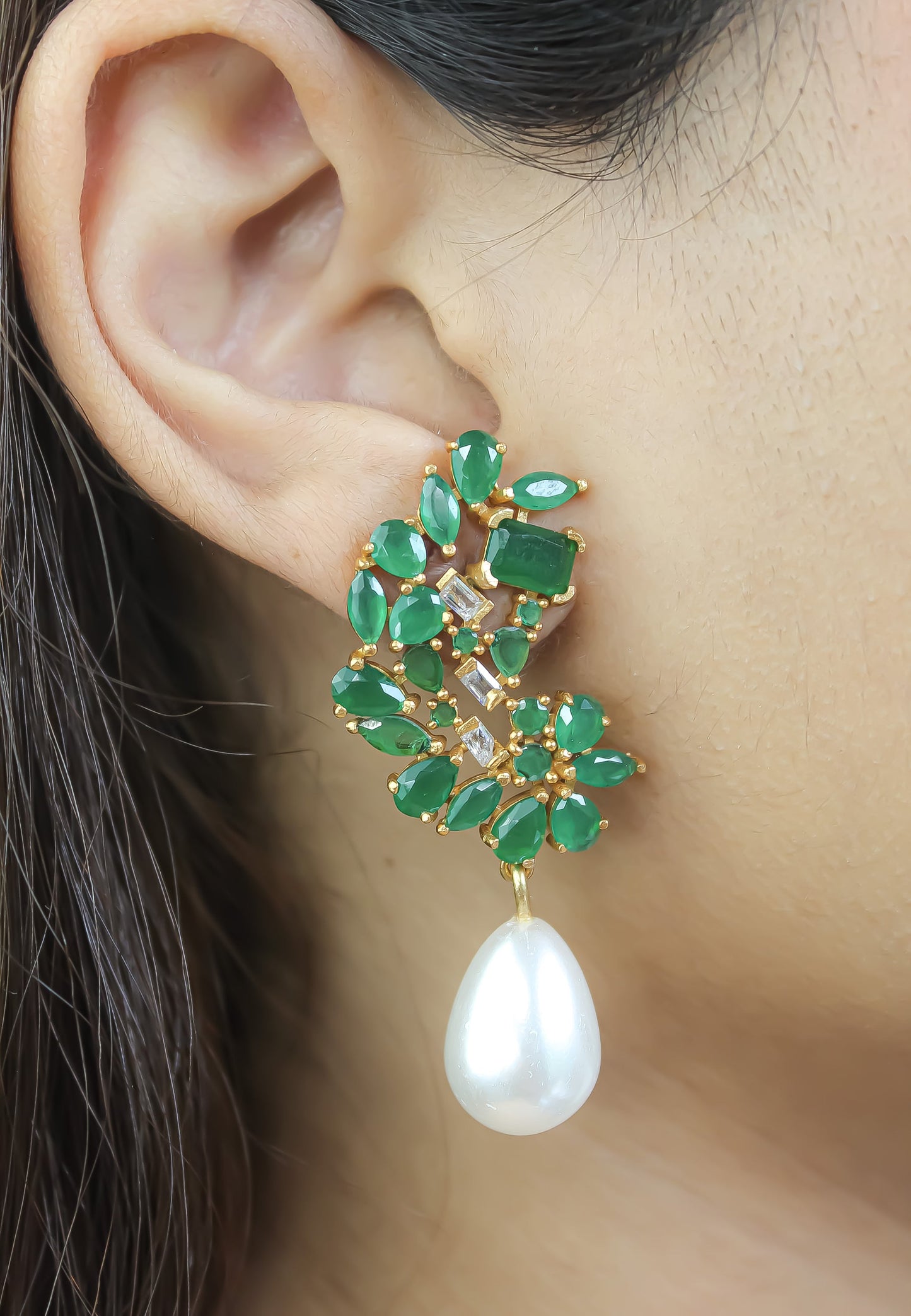 Golden Frosty Pearl kõrvarõngad